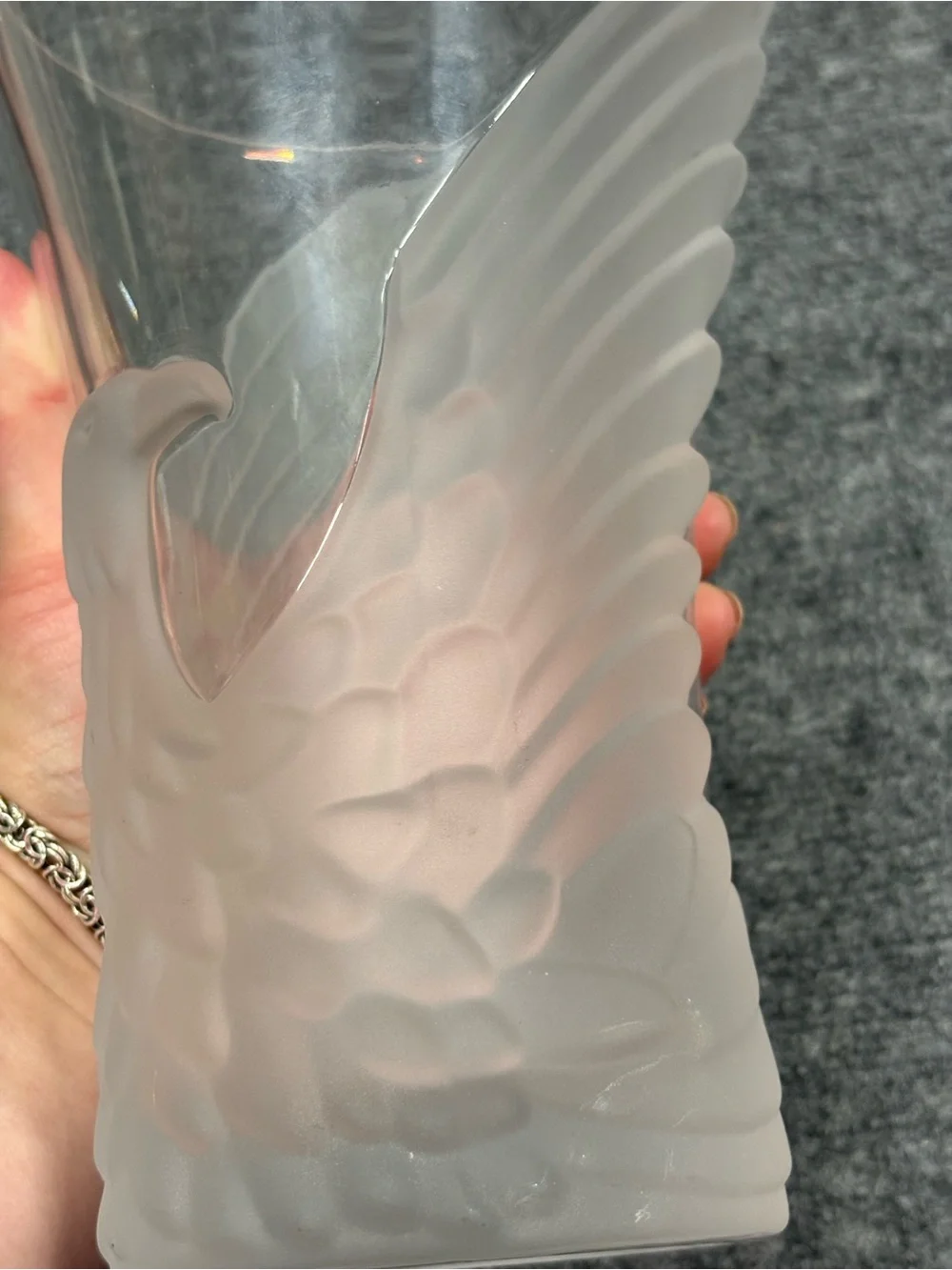 Crystal Ministries 50th Anniversary Frosted Vase with Eagle